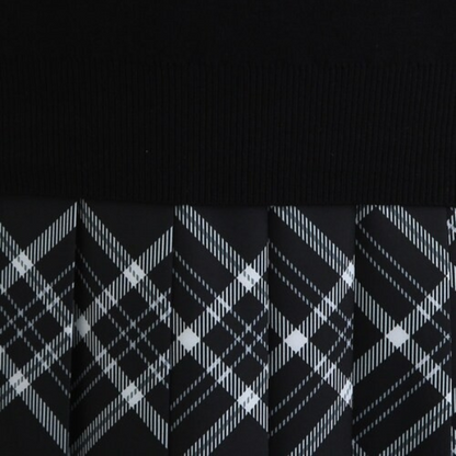 【２color】レトロチェックプリーツAラインスカート w-010