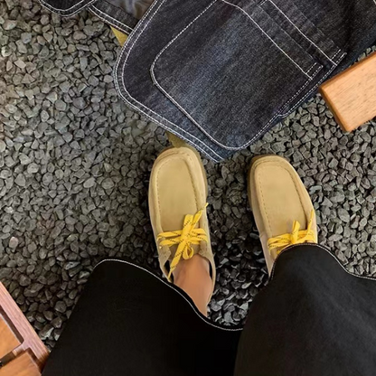 【2color】スクエアトゥワラビーシューズ Z00124