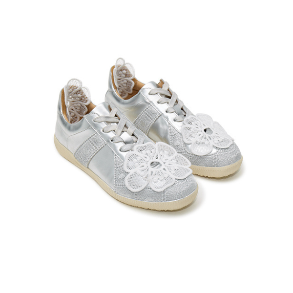 レースフラワーローカットスニーカー X-477