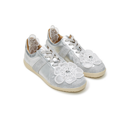 レースフラワーローカットスニーカー X-477