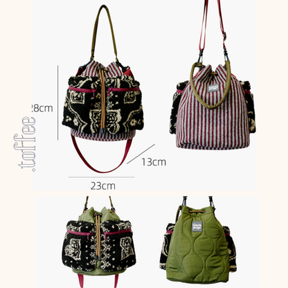 ドローストリング付きボアショルダーバッグ　Z00606