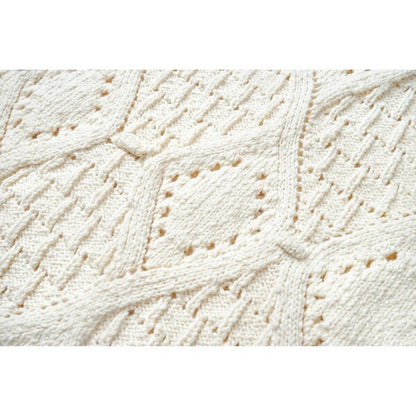 透かし編みノースリーブニットトップ Z00384