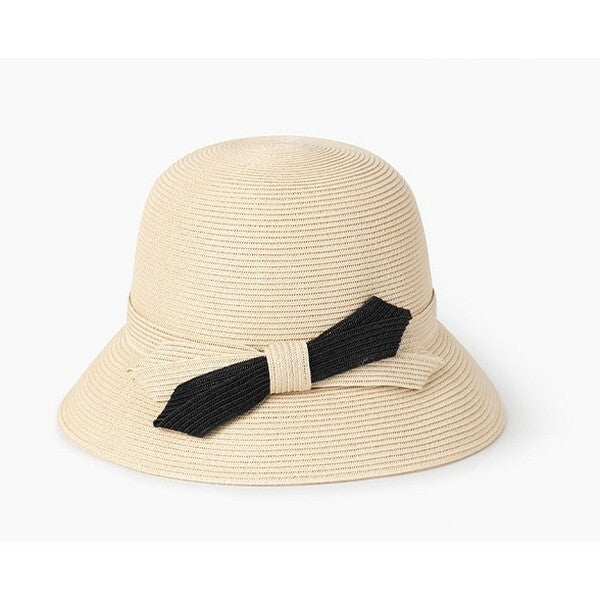 【2color】バイカラーリボンストローハット Z00381
