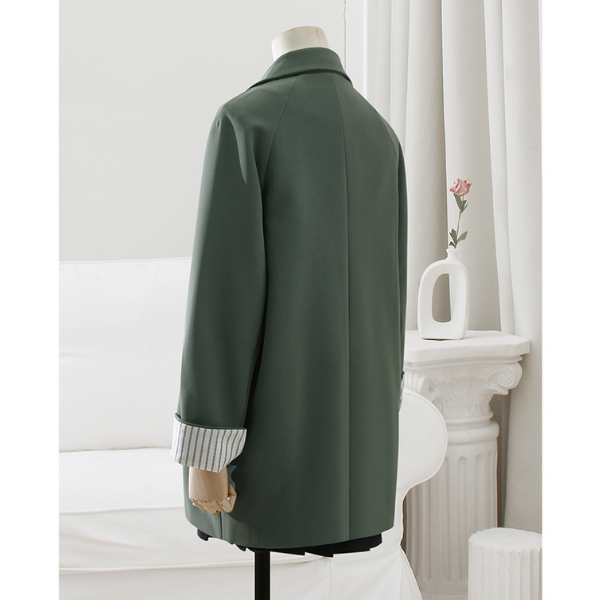 【3color】ストライプカフスのオーバーサイズジャケット X-331