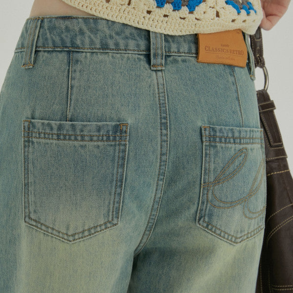 フェイクスカート＆デニムパンツの2点セット Z00312