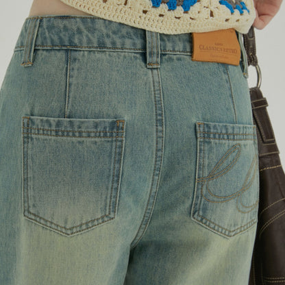 フェイクスカート＆デニムパンツの2点セット Z00312