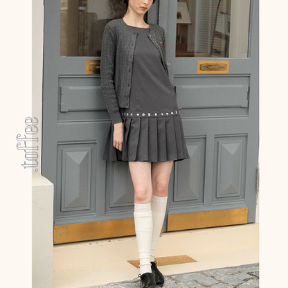 ノースリーブショートプリーツワンピース《Z00875》