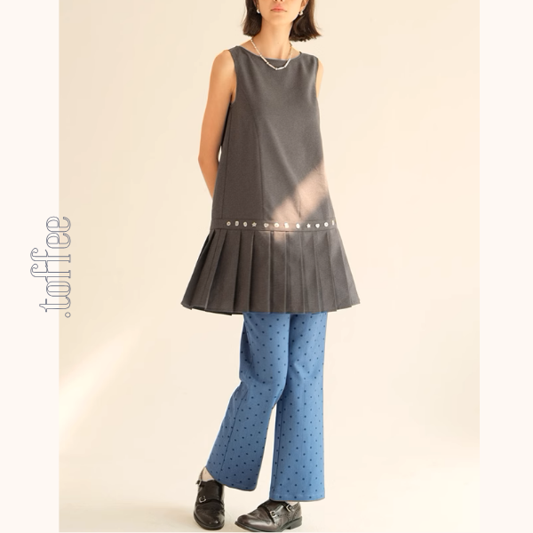 ノースリーブショートプリーツワンピース《Z00875》