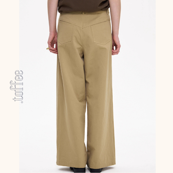 【2color】チェック柄ディテールワイドパンツ《Z01005》