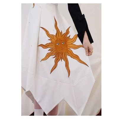 【2color】太陽刺繍サスペンダーワンピース C0080