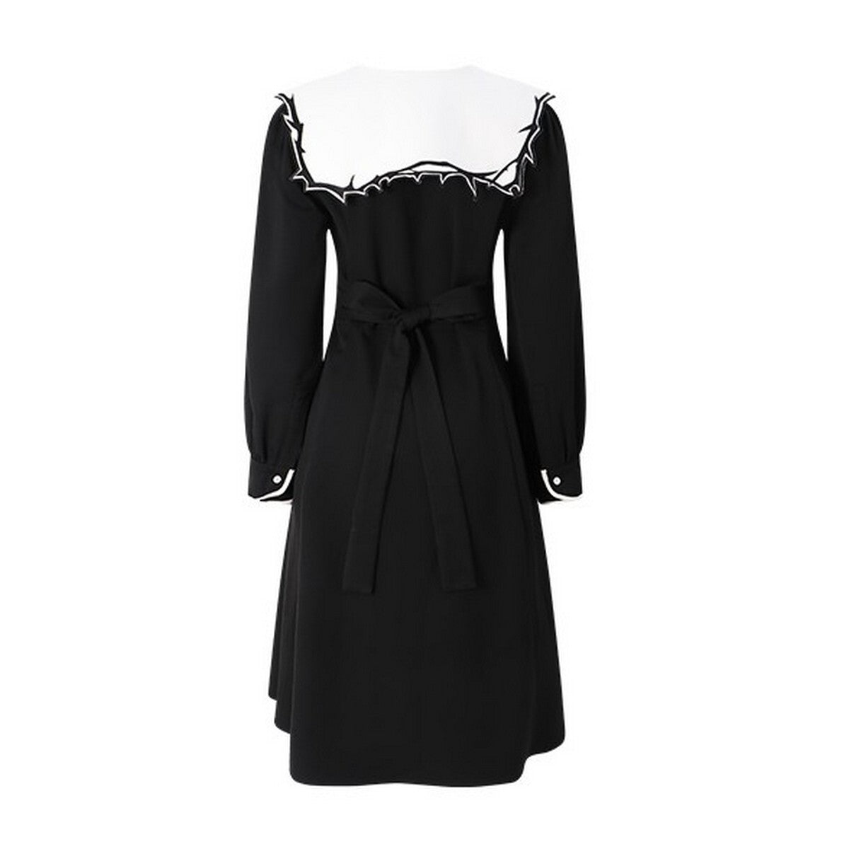 月明かりのバンビが佇む：オリエンタルと幻想が交差するプレッピーワンピース C0186