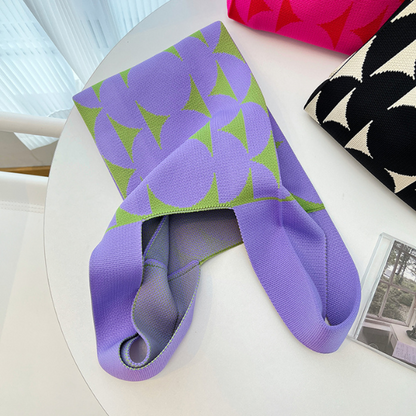 【4color】ビッグドットニットバッグX-491