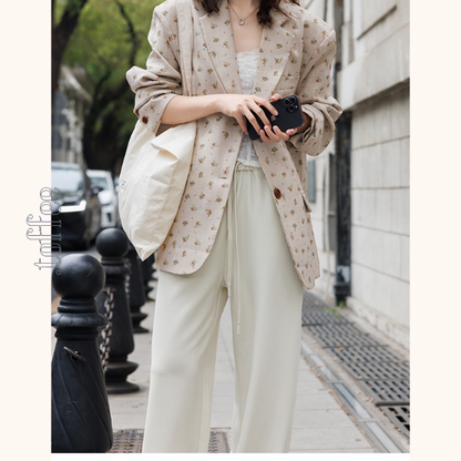 小花柄ルーズジャケット　Z00395