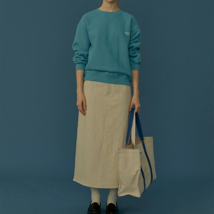 フリンジ付きAラインミモレ丈スカート Z00068