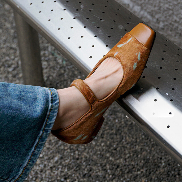 【2color】スクエアトゥフラットパンプス Z00104