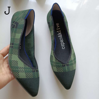 【18pattern】カラーパターンニットパンプス X-109