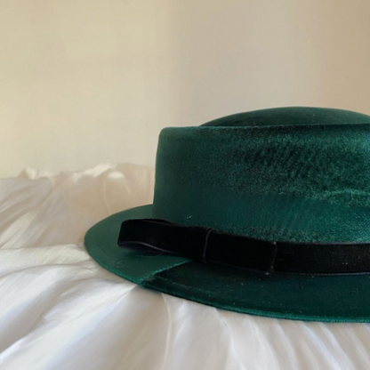 【6color】リボン付きフラットハット　Z00060