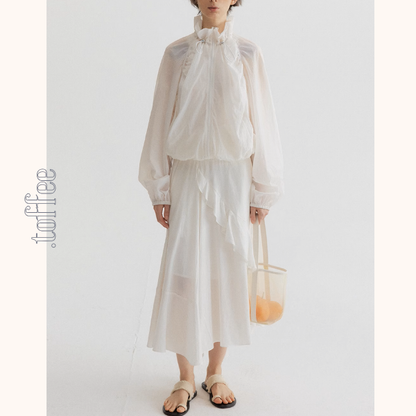 【5color】フルジップアップハイネックシアージャケット《Z00953》