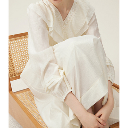 【２COLOR】フロントフリルVネックワンピース Z00093