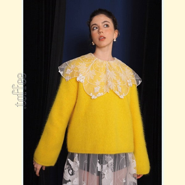 フェアリーレースを纏う：聖なるクラシックブラウス 《C0194》