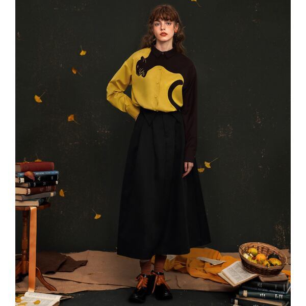 レオパード刺繍ブラウス C0046