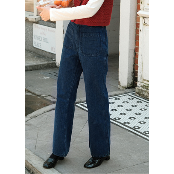パッチポケットフレアデニム X-323