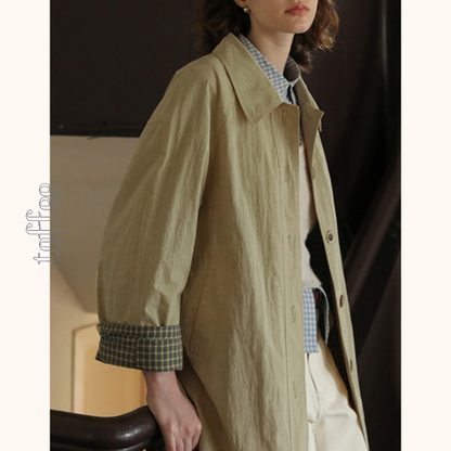 しわ加工入りヴィンテージミドル丈ジャケット　Z00533