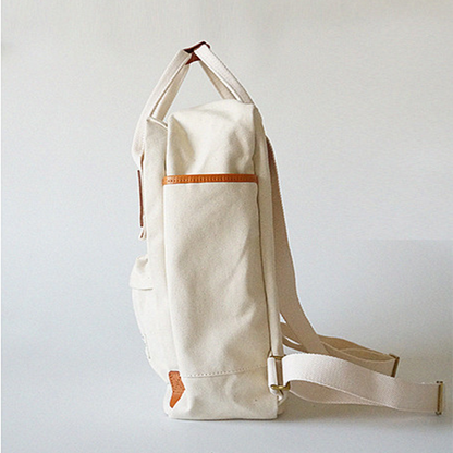 【2color】バイカラーレザーキャンバスバック　Z00389