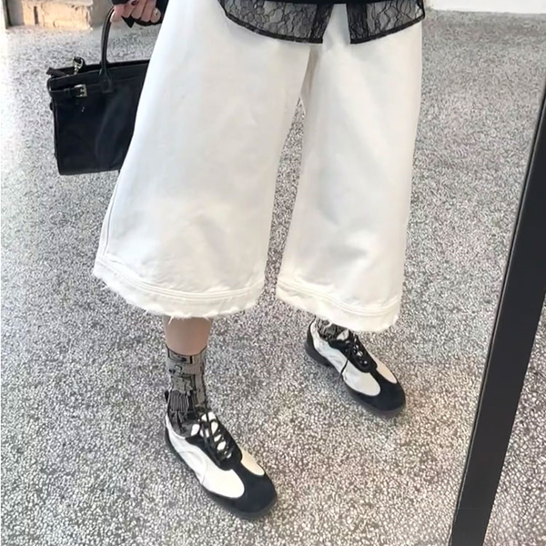 バイカラーフラットスニーカー　Z00445