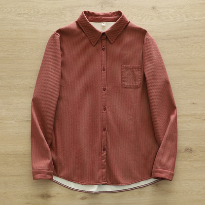 【4color】胸ポケット付きストライプ柄ボタンシャツ　《Z00724》