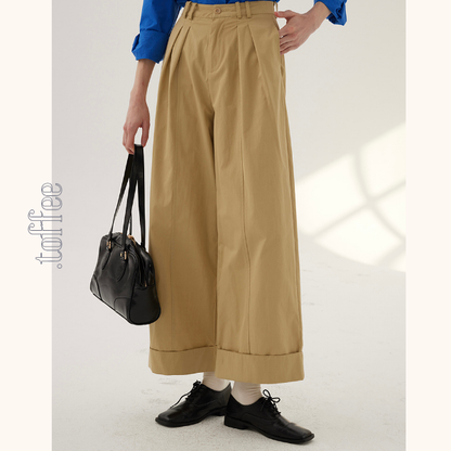 クロップドハイウエストワイドパンツ《Z00847》