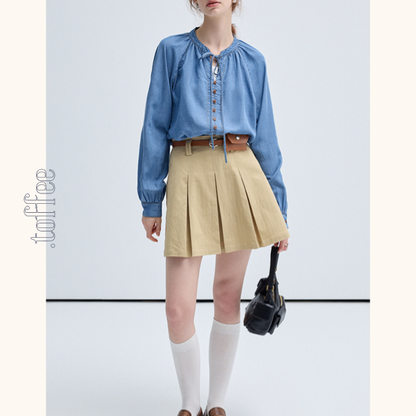 フロントリボンデニムシャツ　Z00458　