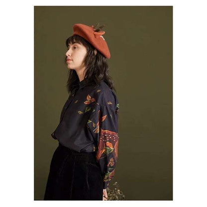 ナイトフォレストシャツブラウス C0074