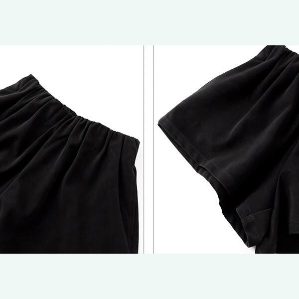 【2color】レトロラグジュアリー：スウェード調ショートパンツ 《C0205》
