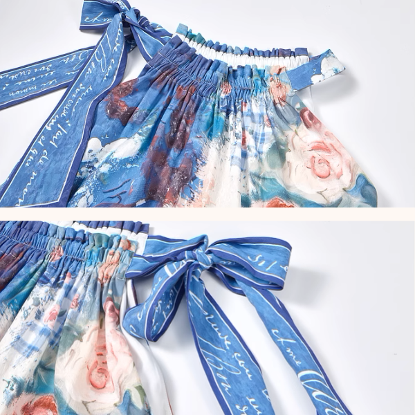 深海の花の泡ホルターネックワンピース《Z00967》