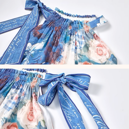 深海の花の泡ホルターネックワンピース《Z00967》