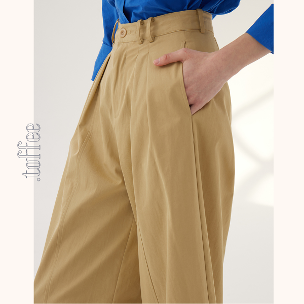 クロップドハイウエストワイドパンツ《Z00847》