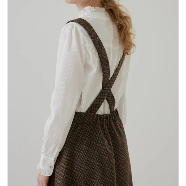チェックサスペンダースカート Z00151