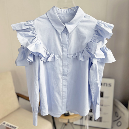 フリルショルダーシャツ　Z00460