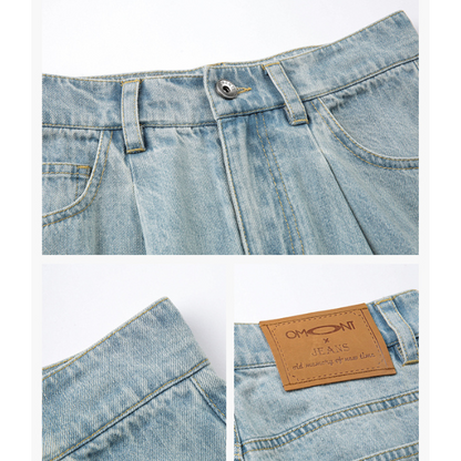 ルーズストレートデニムパンツ Z00224