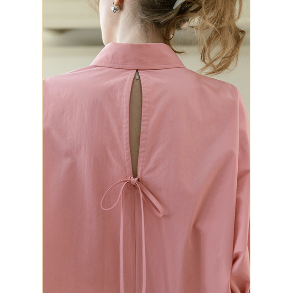 【２color】バックカットアウトブラウス w-149