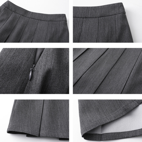 ショートスーツジャケット＆ミドル丈プリーツスカートのセットアップ Z00134