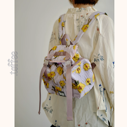 フラワーモチーフダブルジップ リュックサック《Z00937》