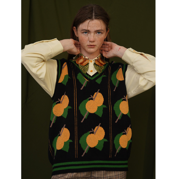 桃が成ったブリテッシュデザインシャツ sp0068