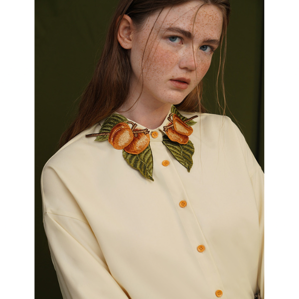 桃が成ったブリテッシュデザインシャツ sp0068