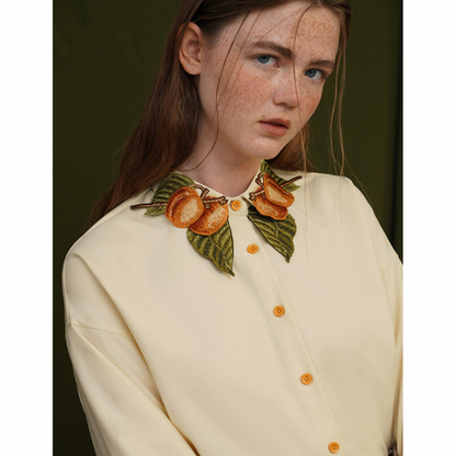 桃が成ったブリテッシュデザインシャツ sp0068