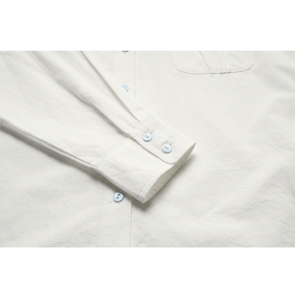 【2color】 コットン100%コントラストボタンシャツ Z00070