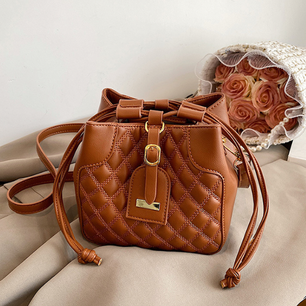 【2pattern】【3color】ショルダー　バケットバッグ X-410