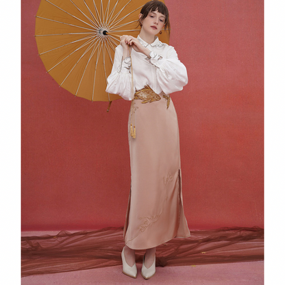 アジアテイストレトロシャツ AU-458