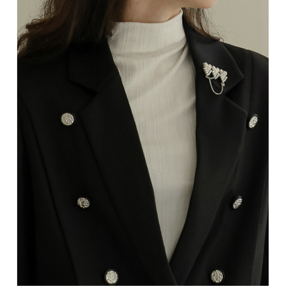 【2color】アシンメトリーカットデザイントップロングトップス X-423